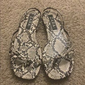 Zara snakeskin sandals